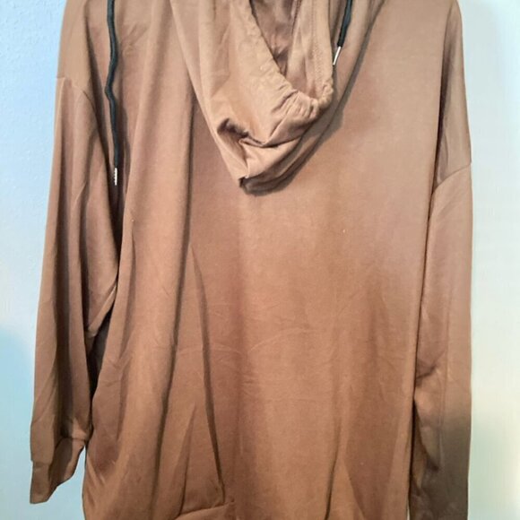 “Freddie” unisex hooded sweatshirt brown sZ xl - Picture 3 of 3